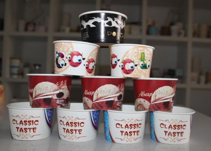 상표가 붙은 처분할 수 있는 아이스크림 우리의 디자인을 가진 종이컵