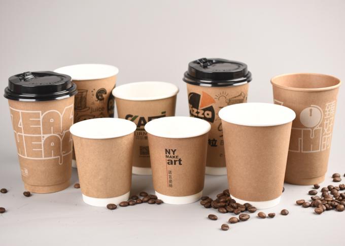 포장 격리 음료에게 뚜껑을 가진 커피 두 배 벽 종이컵을 위한 종이컵을 밖으로 가지고 가십시오