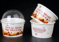 Disposable Ice Cream Gelato Paper Cups With Spoons for Gelato Shops