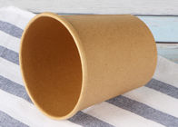 생태 뚜껑, 브라운 크래프트 종이 수프 콘테이너를 가진 친절한 서류상 수프 컵