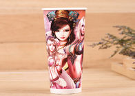 Hot And Cold Insulated Disposable Cups , Take Out Biodegradable Paper Cups