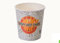 Disposable Paper French Fry Cups Branding Logo With Single PE Coated