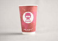 Red Custom Printed Disposable Coffee Cups To Go For Office / Home
