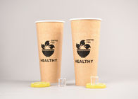 Brand Printing Cold Beverage Cup 20oz 22oz With Covers Biodegradable
