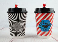 중국 아름다운 두 배 벽 관례는 종이컵을 격리했습니다 커피 뚜껑을 가진 종이컵을 인쇄했습니다 회사