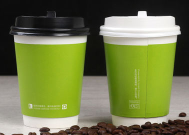 중국 PE 뚜껑을 가진 음료를 위한 입히는 처분할 수 있는 두 배 벽 종이 커피 잔 공장